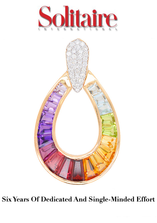 Vaibhav dhadda featured in solitaire magazine for rainbow jewelry