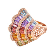 Rainbow Cocktail Ring