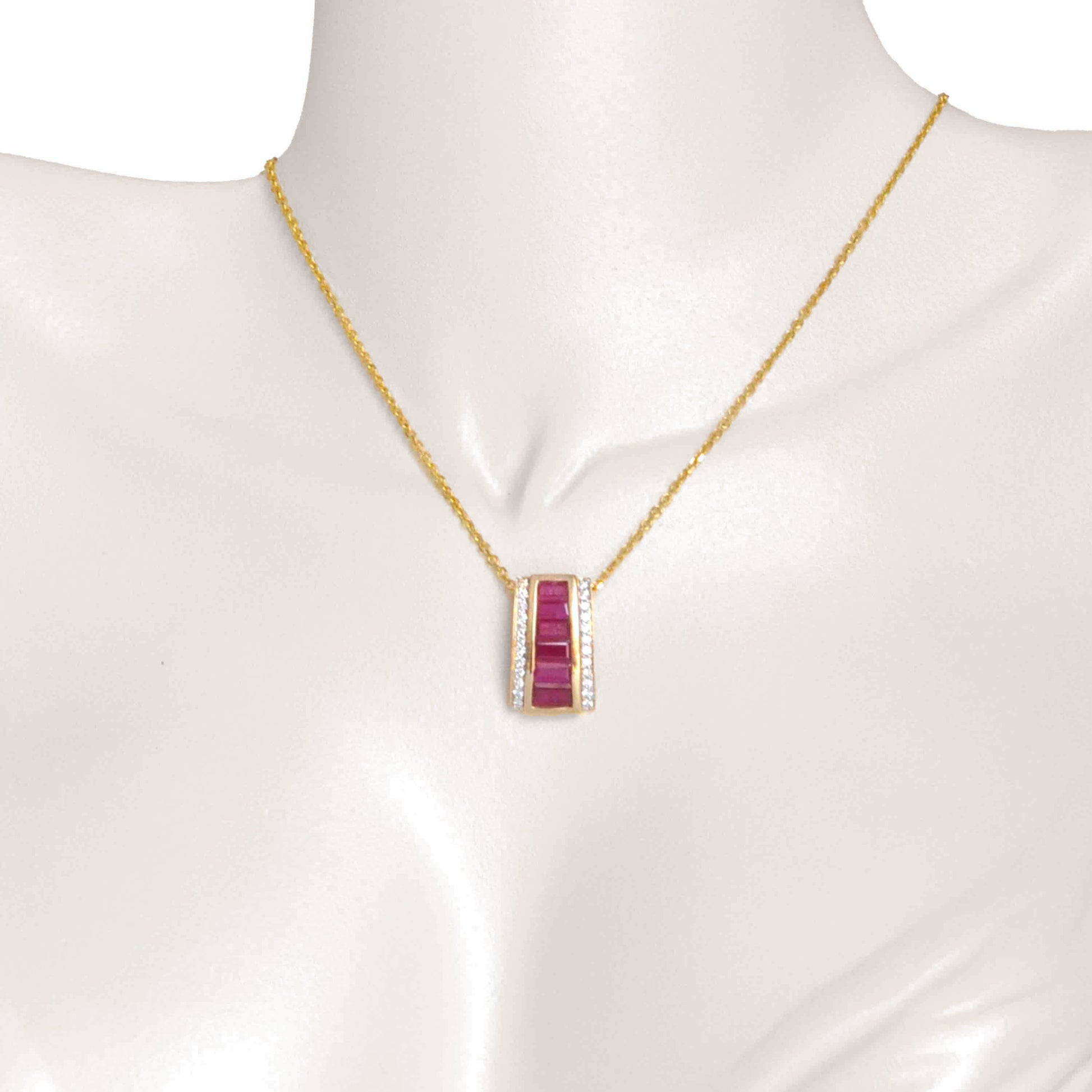 ruby and diamond pendant