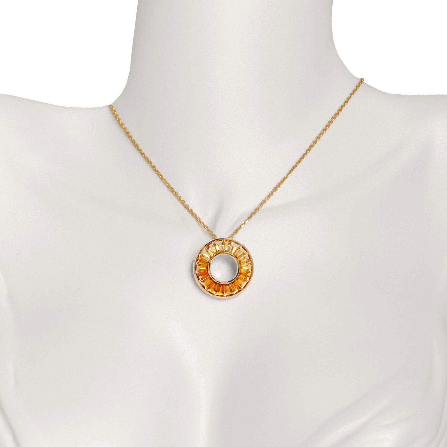 citrine stone pendant