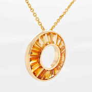 gold citrine pendant