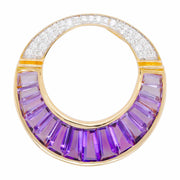amethyst diamond pendant