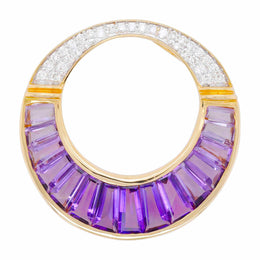 amethyst diamond pendant