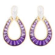 Doorknocker Amethyst Earrings