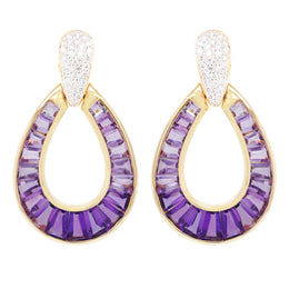 Doorknocker Amethyst Earrings