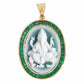 Carved emerald pendant