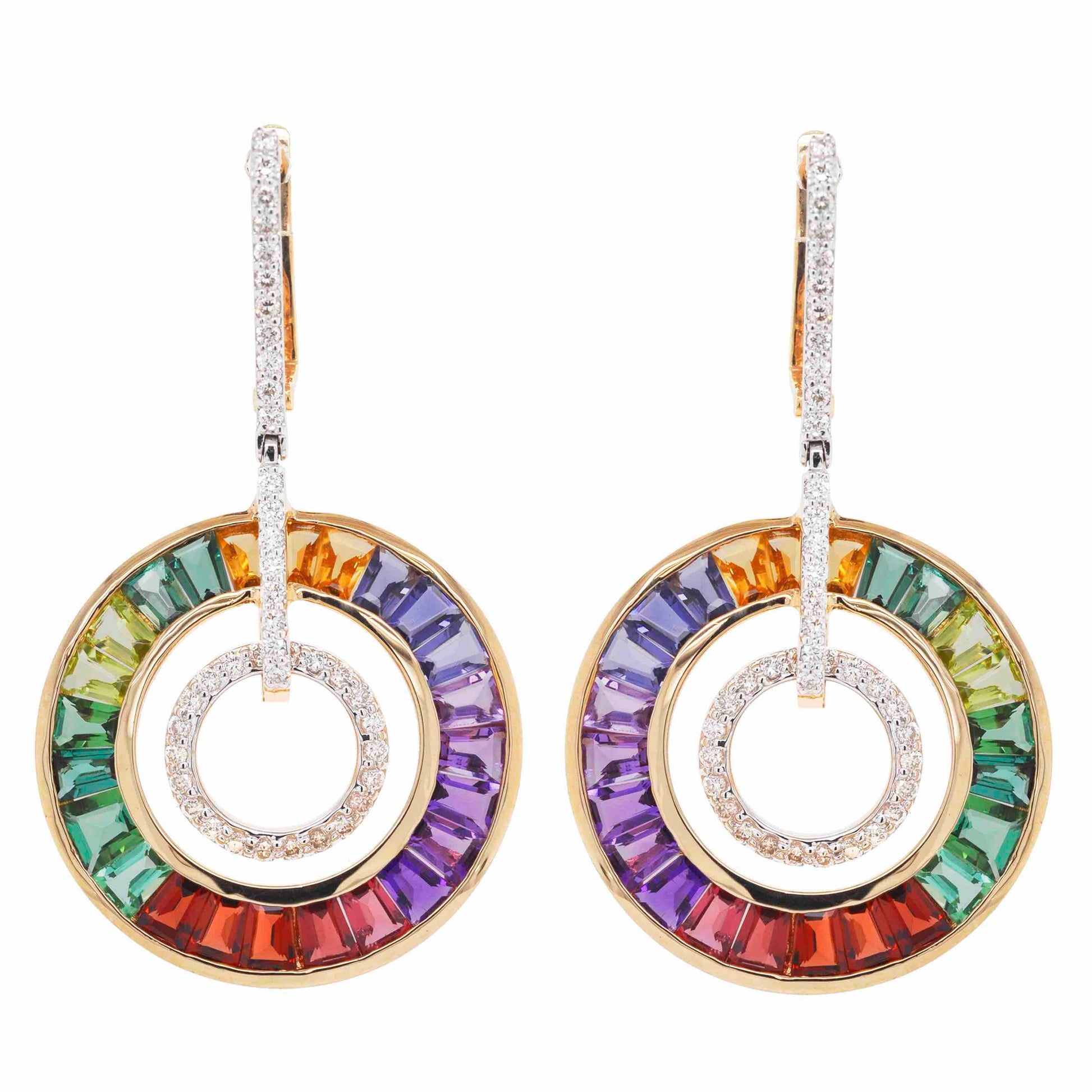 multicolor dangle earrings