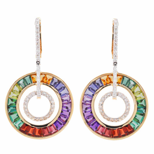 multicolor dangle earrings