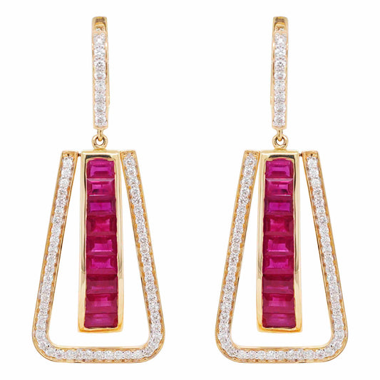 Ruby earrings