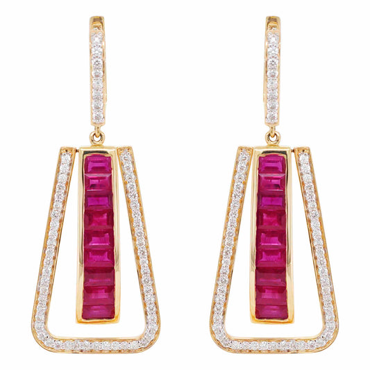 Ruby earrings