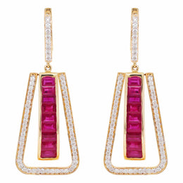 Ruby earrings
