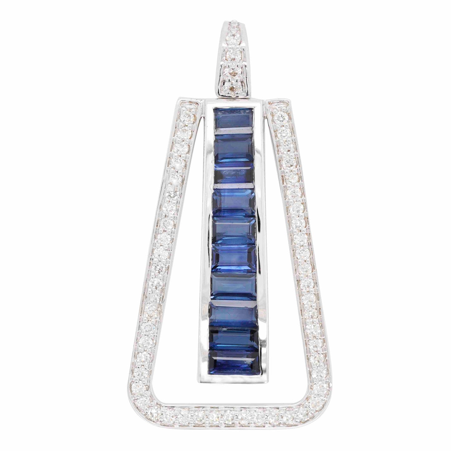 blue sapphire pendant necklace