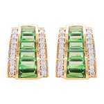 tsavorite stud earrings in gold