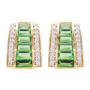 tsavorite stud earrings in gold