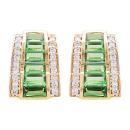 tsavorite stud earrings in gold