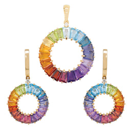 Circle Rainbow Prong Set