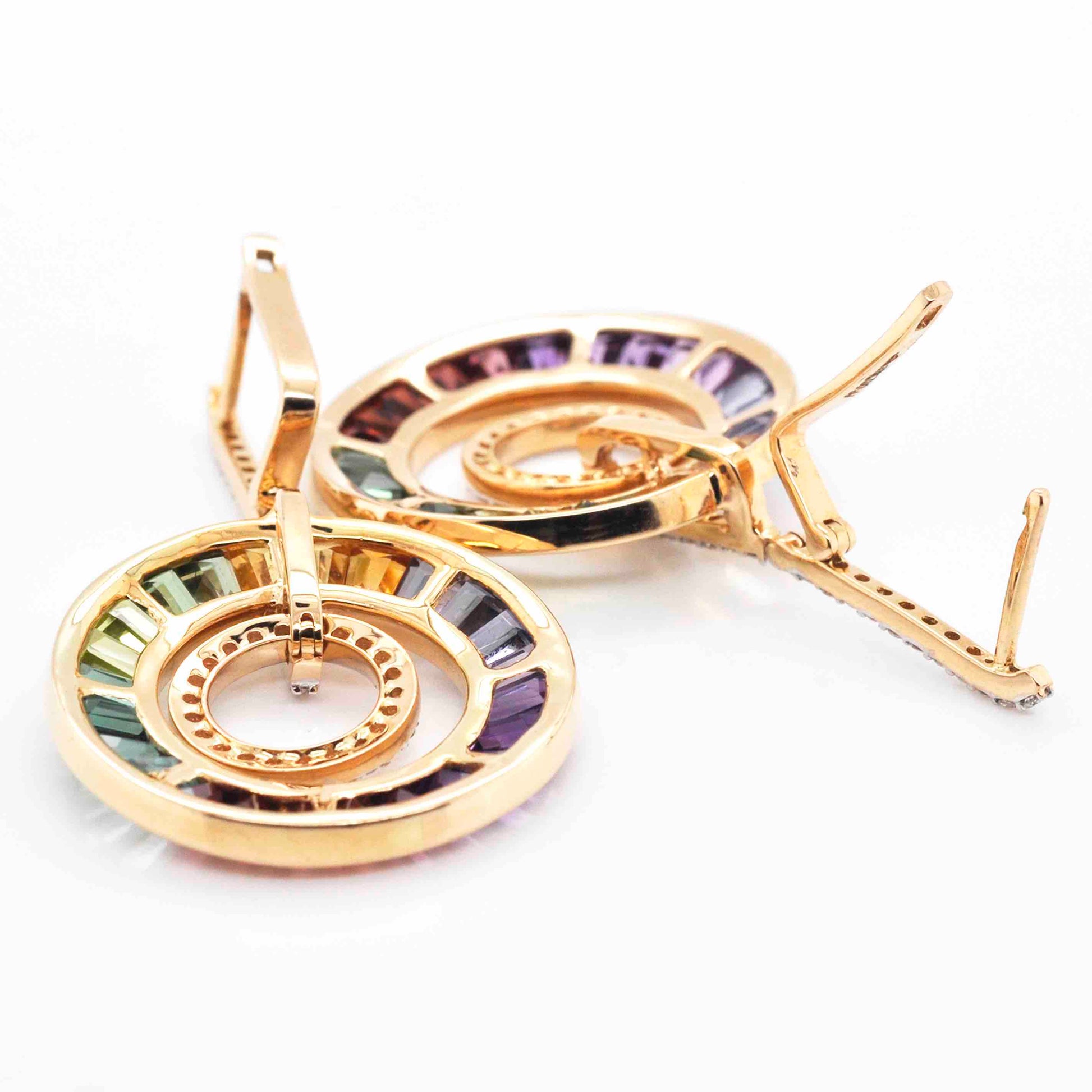 Fine Jewelry Rainbow Diamond Earrings