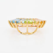 Circle Rainbow Prong Pendant