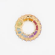 Circle Rainbow Prong Pendant