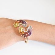 Rainbow Cuff Diamond Bracelet