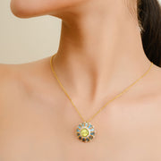 Circle Peridot & Blue Topaz Ferris Wheel Set