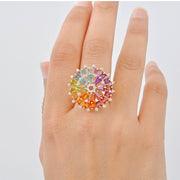 Rainbow Orbit Diamond Ring