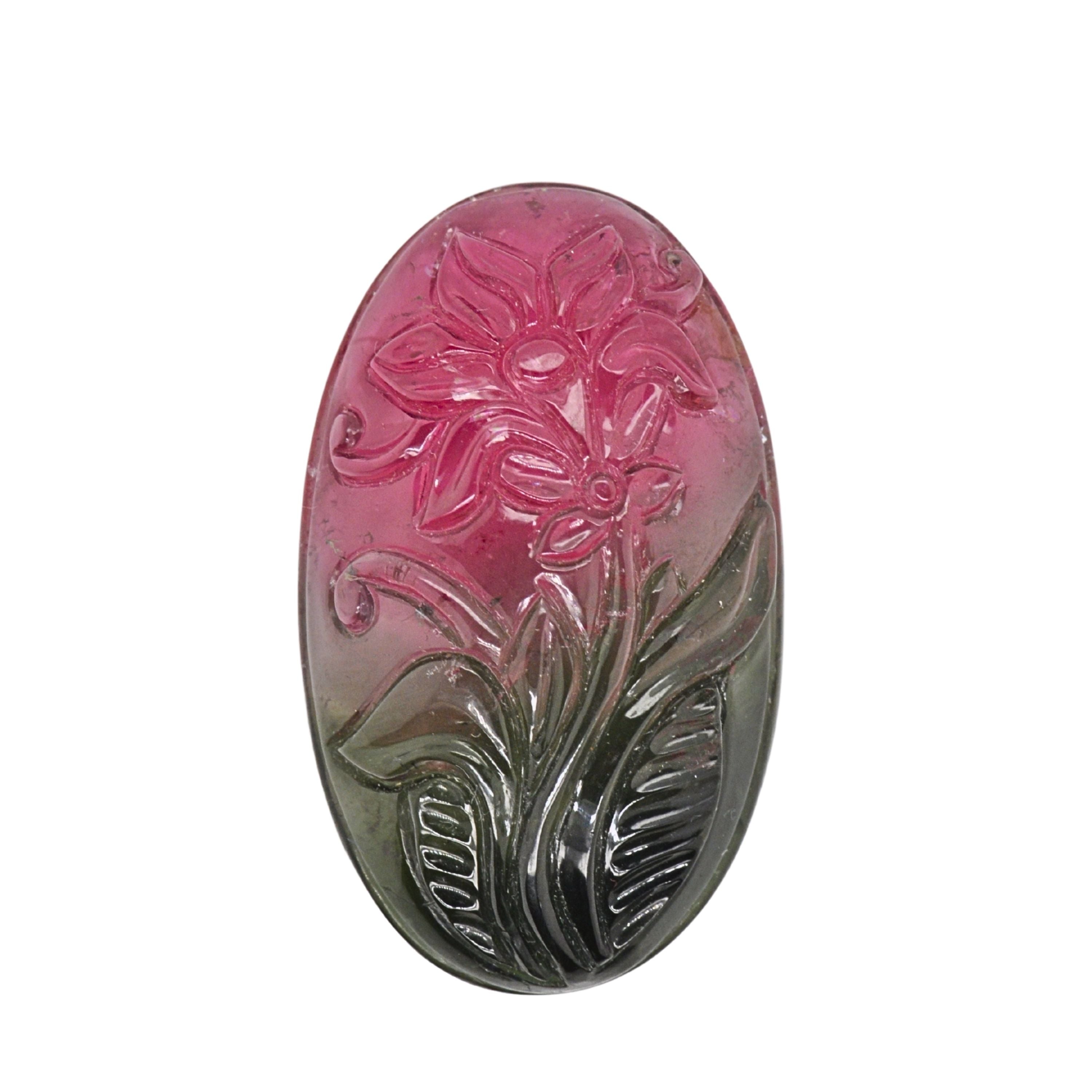 Watermelon Oval Flower Carving