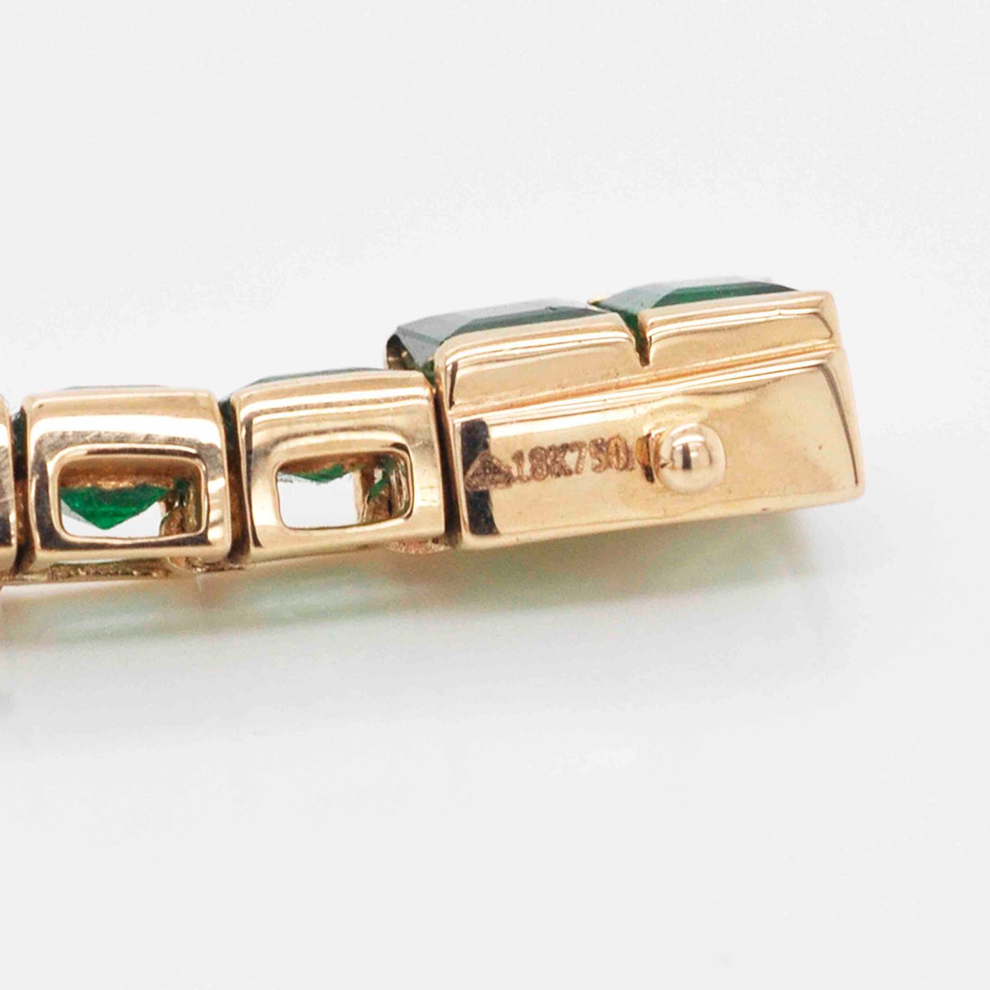 18K Gold Square Zambian Emerald Art Deco Tennis Bracelet - Vaibhav Dhadda Jewelry