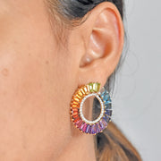 Rainbow Multi Curve Earrings