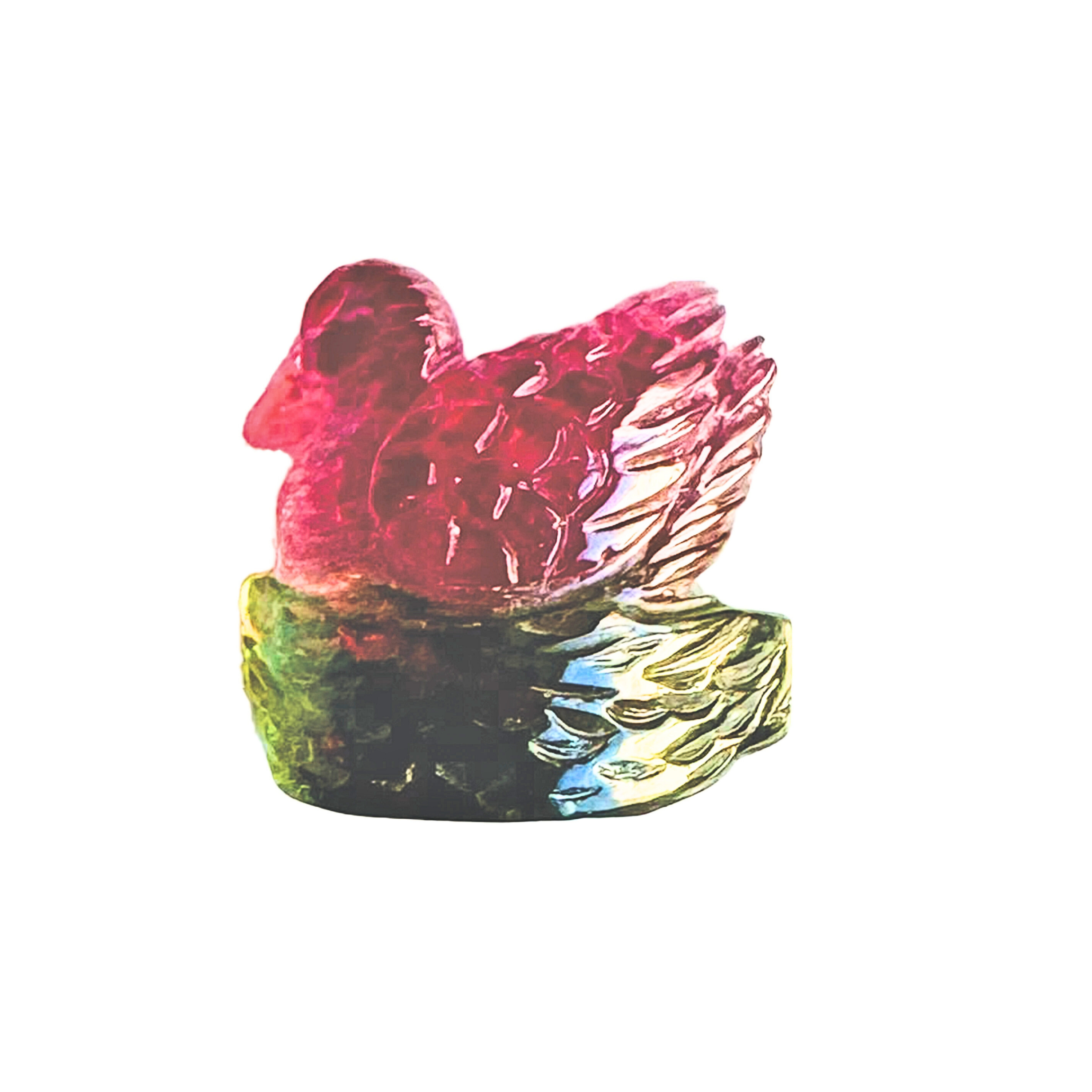 WATERMELON TOURMALINE SWAN