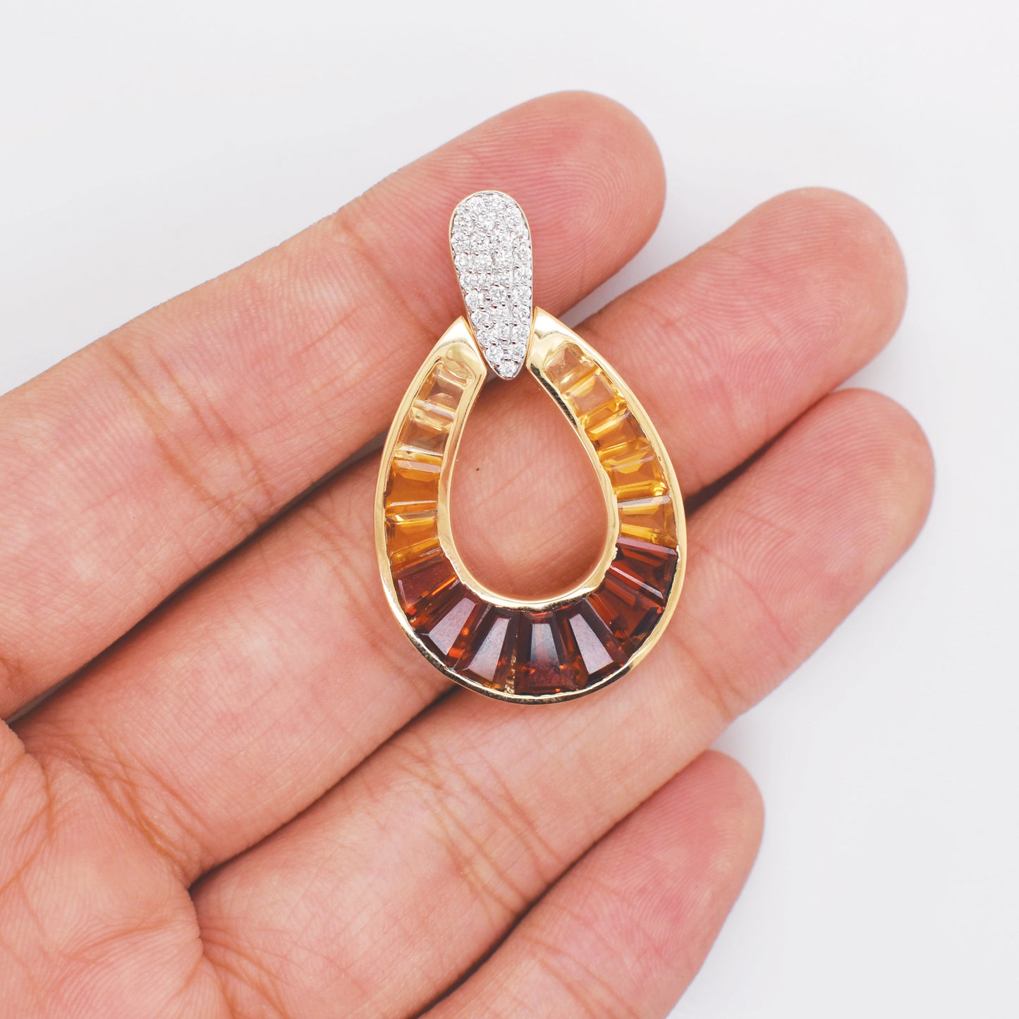 Citrine Doorknocker Pendant