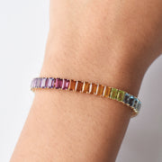 Tennis Bracelet: Rainbow Octagon Link Edition