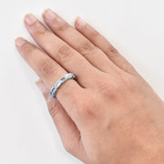 Blue Topaz Eternity Band Ring