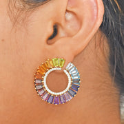 Rainbow Multi Curve Earrings
