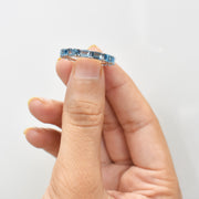 Blue Topaz Eternity Band Ring