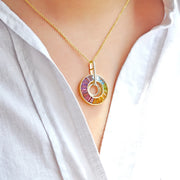 gold circle pendant