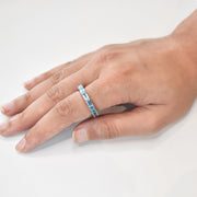 Blue Topaz Eternity Band Ring