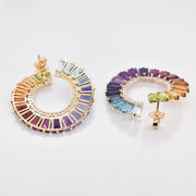 Rainbow Multi Curve Earrings