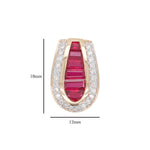 18K Gold Ruby Tapered Baguette Art Deco Diamond Pendant Necklace - Vaibhav Dhadda Jewelry