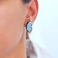 Handgeschnitzte Achat-Schmetterlings-Diamant-Ohrstecker aus 18 Karat Gold