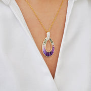 Doorknocker Amethyst Green Tourmaline Pendant