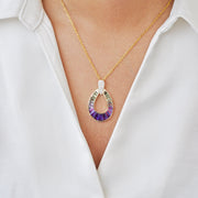 Doorknocker Amethyst Green Tourmaline Pendant