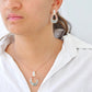 Ensemble de gouttes de pluie diamant aigue-marine et tourmaline rose en or 18 carats