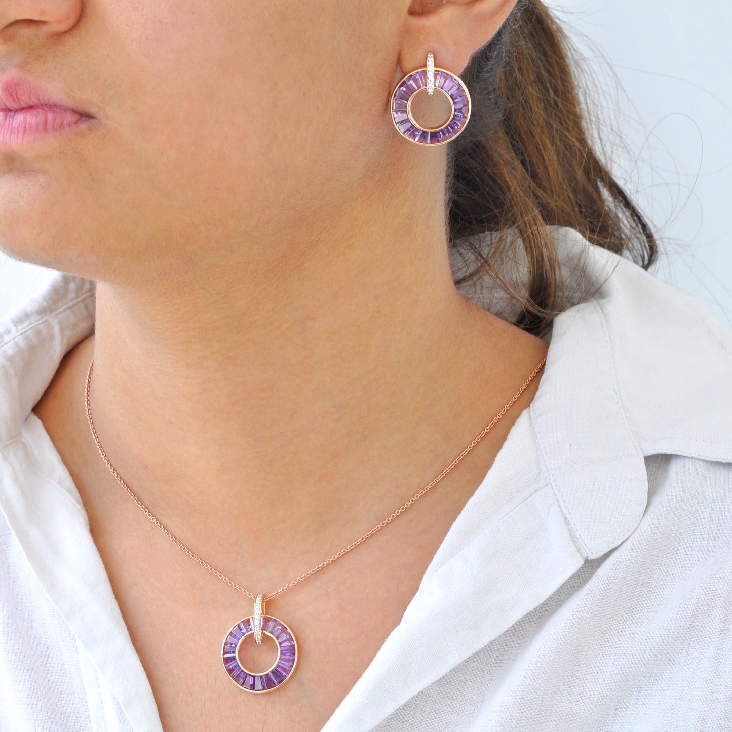 Circle Amethyst Set