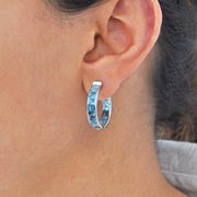 Blue Topaz Hoops