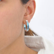 Blue Topaz Hoops