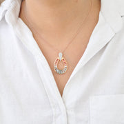 Doorknocker Aquamarine Pink Tourmaline Pendant