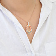 Doorknocker Aquamarine Pink Tourmaline Pendant