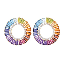 Rainbow Multi Curve Earrings