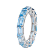 Blue Topaz Eternity Band Ring